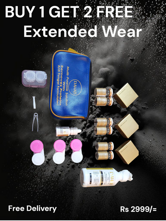 BUY 1 GET 2 FREE - EXTENDED WEAR - PREMIUM QUALITY LENSES -FREE TOOL KIT-(SHADE#1 Lumrere Grey + SHADE#2 Lumrere Hazel  + SHADE#3 Lumrere Blue)